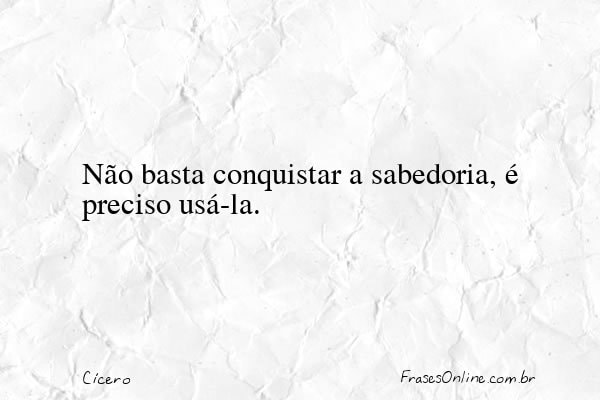 Frase de Cícero