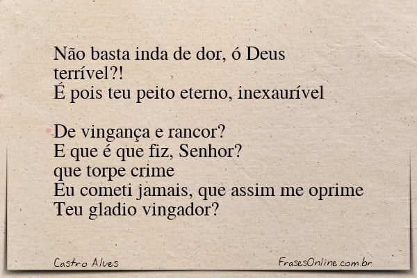 Frase de Castro Alves