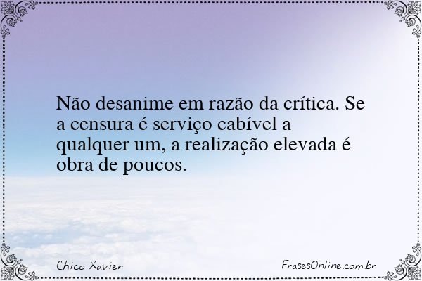Frase de Chico Xavier