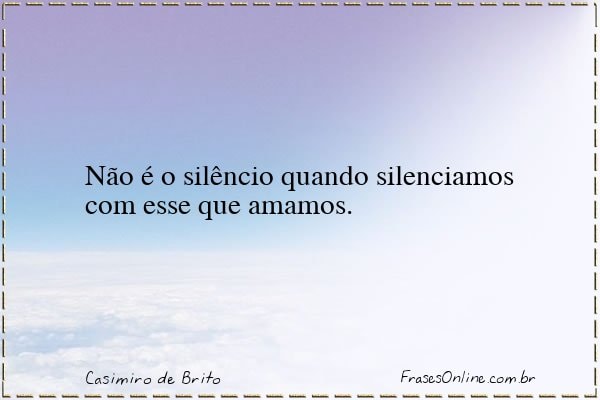 Frase de Casimiro de Brito