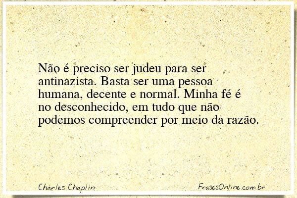 Frase de Charles Chaplin