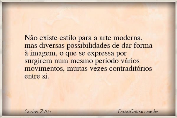 Frase de Carlos Zílio