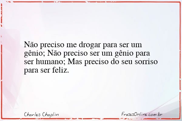 Frase de Charles Chaplin