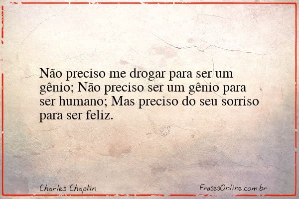 Frase de Charles Chaplin