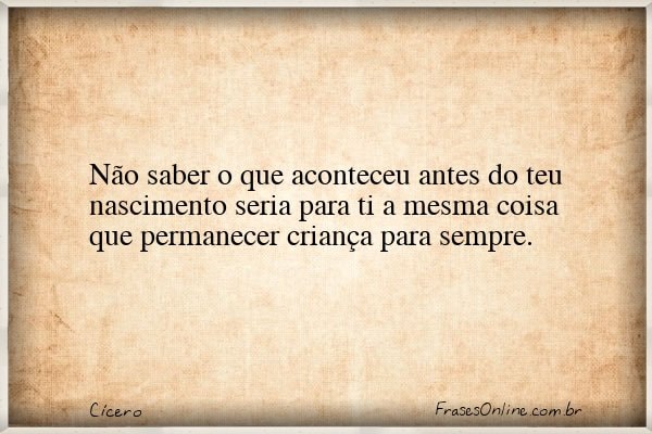 Frase de Cícero