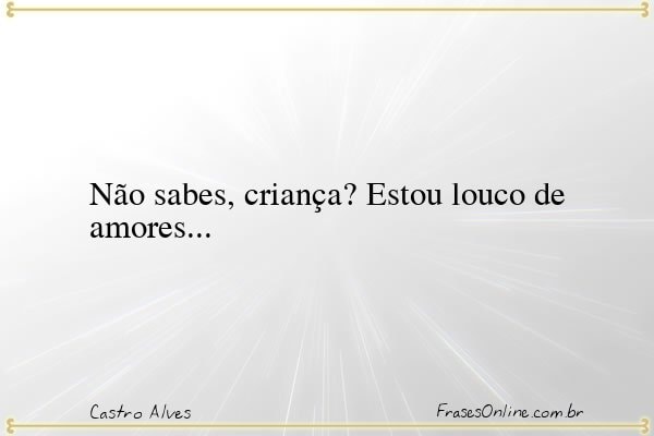 Frase de Castro Alves