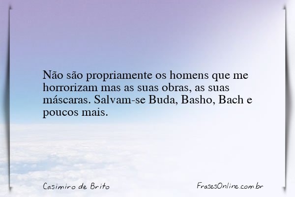 Frase de Casimiro de Brito