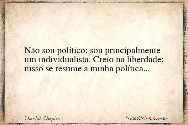 Frase de Charles Chaplin