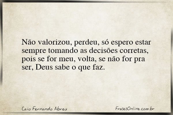 Frase de Caio Fernando Abreu