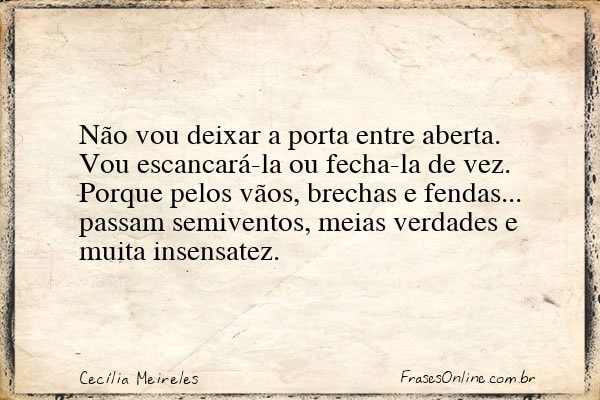 Frase de Cecília Meireles