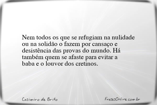 Frase de Casimiro de Brito