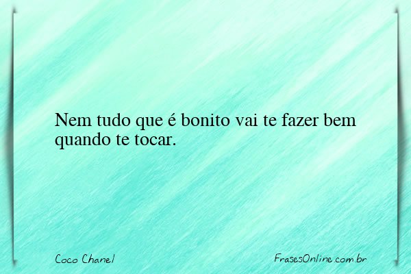 Frase de Coco Chanel