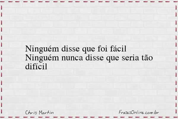 Frase de Chris Martin
