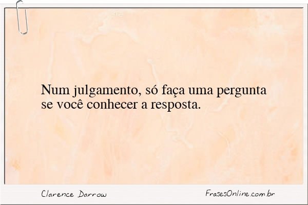 Frase de Clarence Darrow