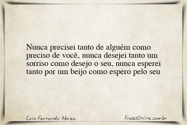 Frase de Caio Fernando Abreu
