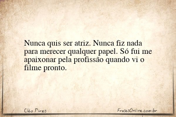Frase de Cléo Pires