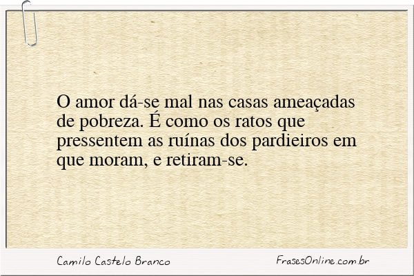 Frase de Camilo Castelo Branco