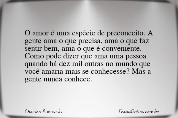 Frase de Charles Bukowski