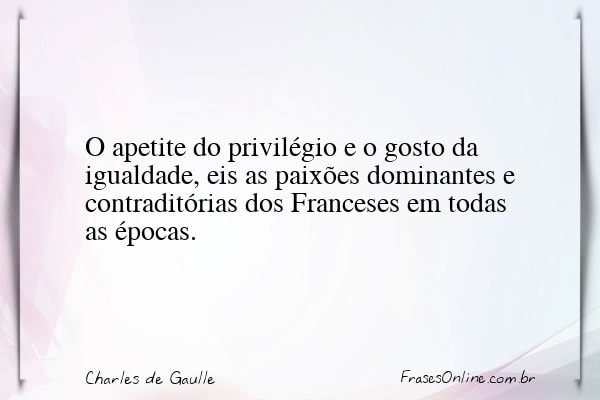 Frase de Charles de Gaulle