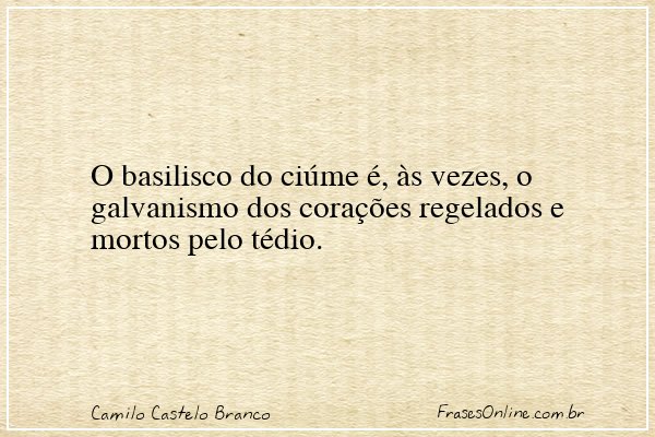 Frase de Camilo Castelo Branco