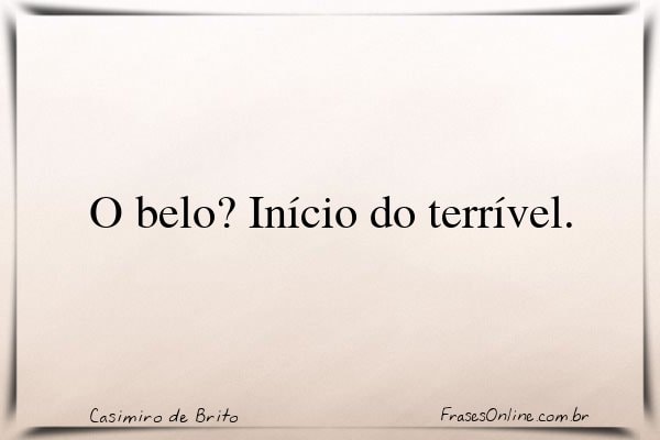 Frase de Casimiro de Brito