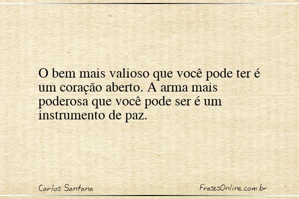 Frase de Carlos Santana