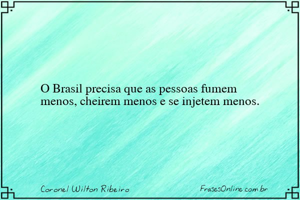 Frase de Coronel Wilton Ribeiro