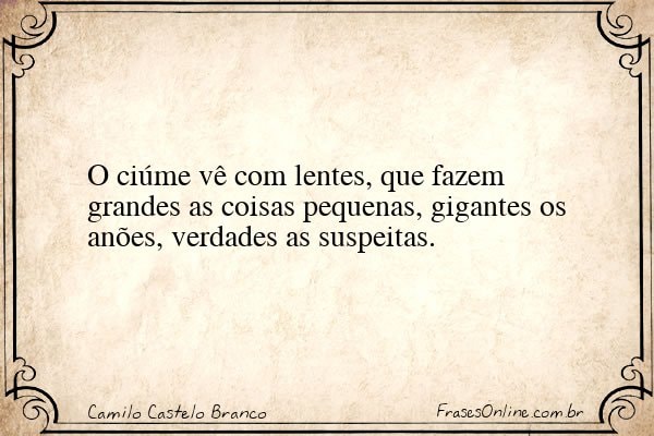 Frase de Camilo Castelo Branco