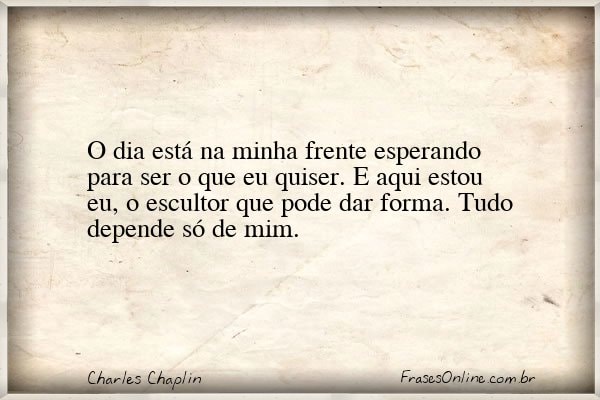 Frase de Charles Chaplin