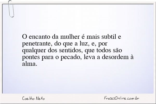 Frase de Coelho Neto