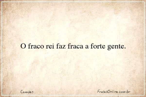 Frase de Camões