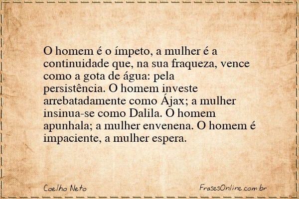 Frase de Coelho Neto