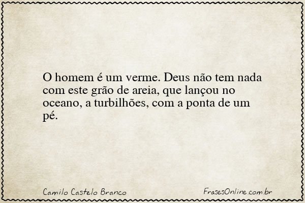 Frase de Camilo Castelo Branco