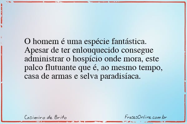 Frase de Casimiro de Brito