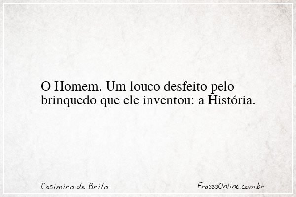 Frase de Casimiro de Brito