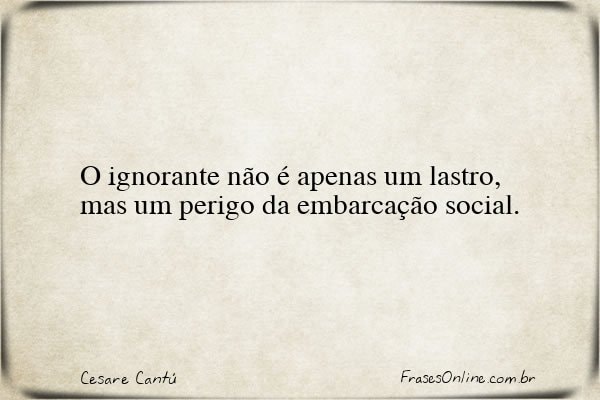Frase de Cesare Cantú