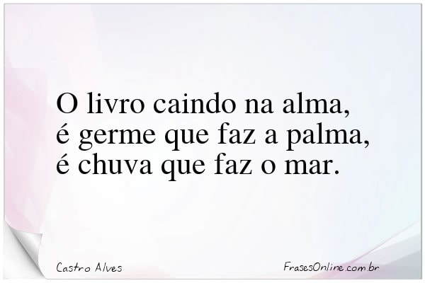 Frase de Castro Alves