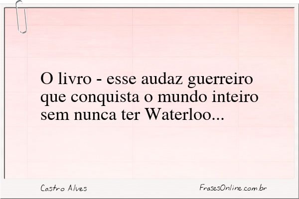Frase de Castro Alves