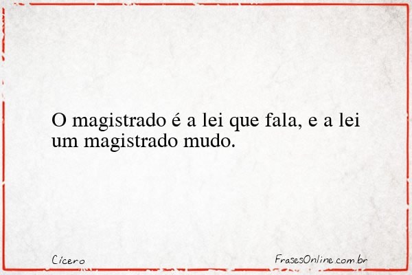 Frase de Cícero