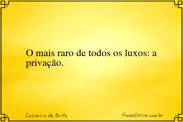 Frase de Casimiro de Brito