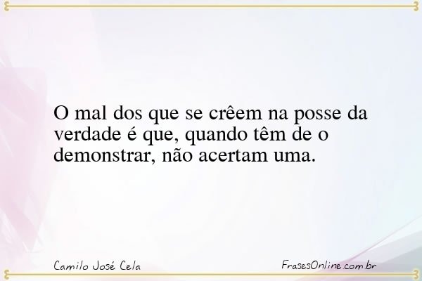 Frase de Camilo José Cela