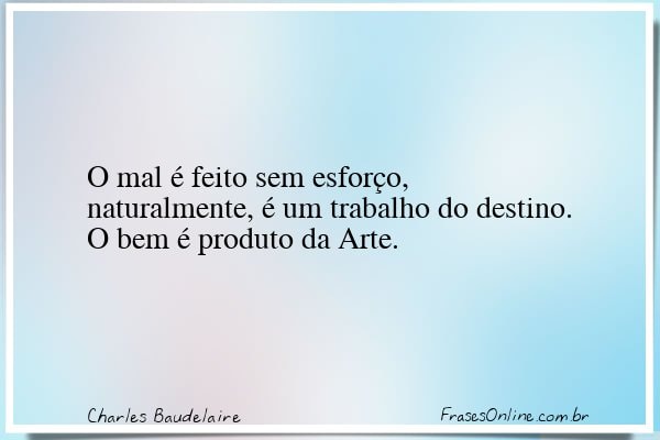Frase de Charles Baudelaire