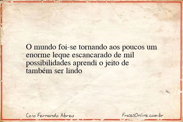 Frase de Caio Fernando Abreu