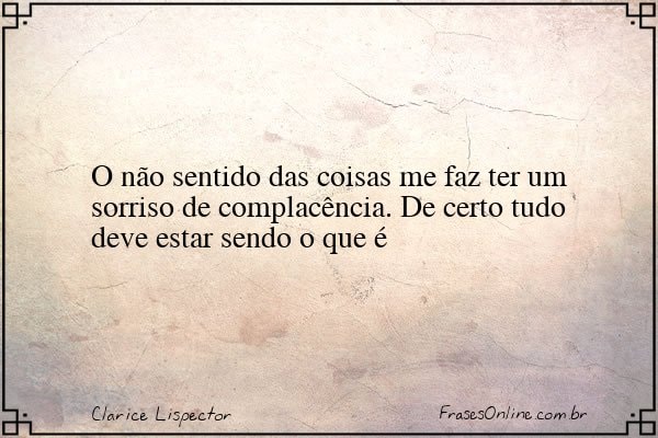 Frase de Clarice Lispector