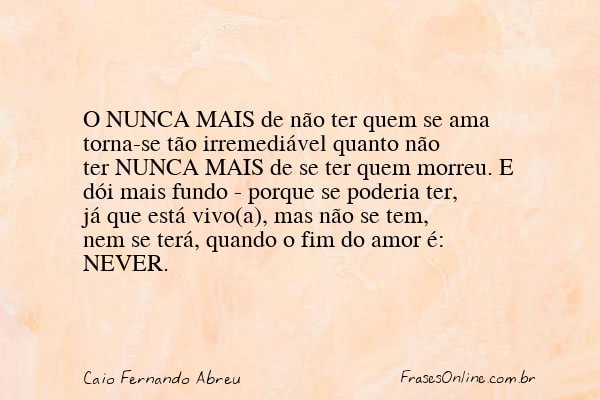 Frase de Caio Fernando Abreu