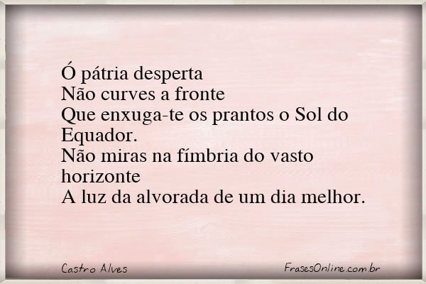 Frase de Castro Alves