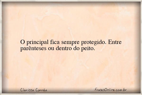 Frase de Clarissa Corrêa