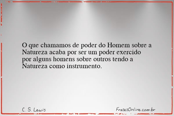 Frase de C. S. Lewis