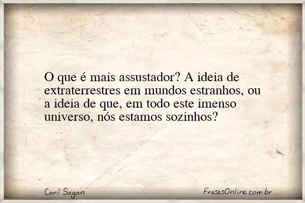 Frase de Carl Sagan