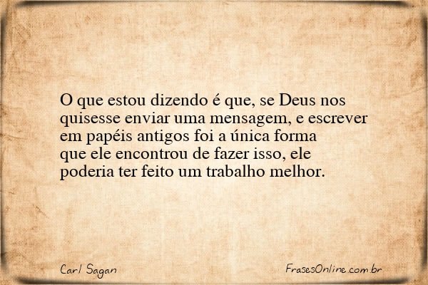 Frase de Carl Sagan